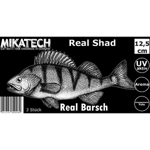 MIKATECH Real Shad 12,5 cm Real Barsch Folie / Real perch foil UV